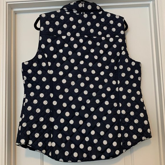 Nearly New (Only Worn Once) Cute Crown & Ivy Sleeveless Quilted Polka Dot Vest - Picture 6 of 9